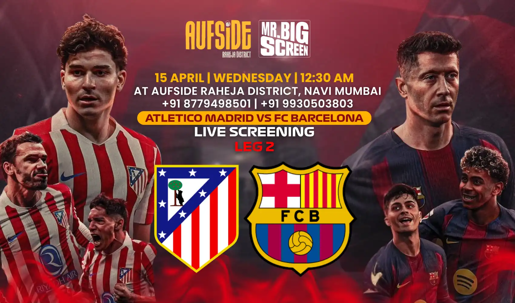 UCL Screening-Barcelona Vs Atletico Madrid, Navi Mumbai